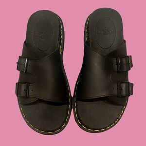 Dr. Marten Black Sandals Slides - NWOT, women’s 10, men’s 9